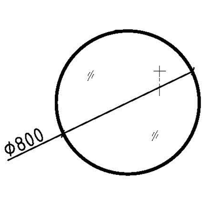 Зеркало Black&White Universell 80 черное 903.MR - 3