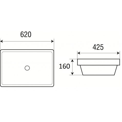 Раковина встраиваемая Weltwasser WW DEILBACH 6051 62 белый  10000003893 - 1