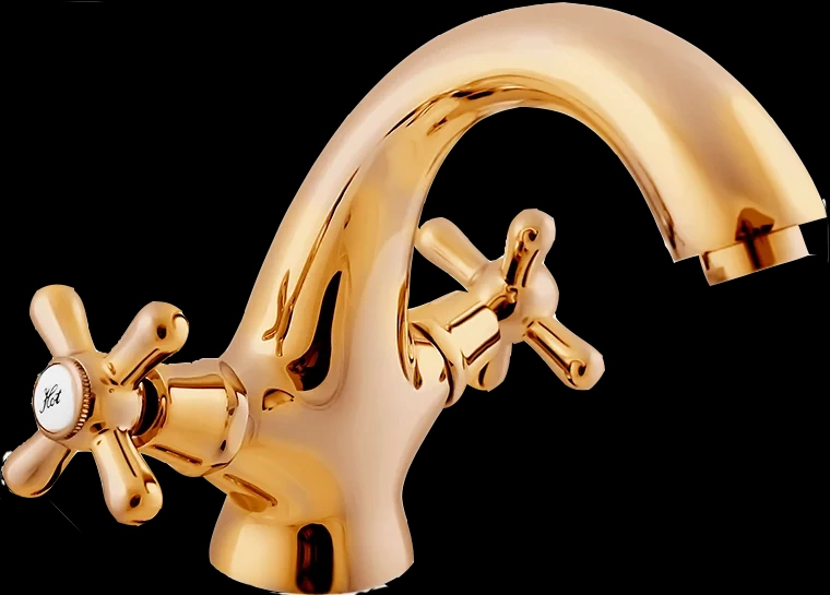 Смеситель для раковины Rav Slezak Morava retro золото MK128.5Z - 0