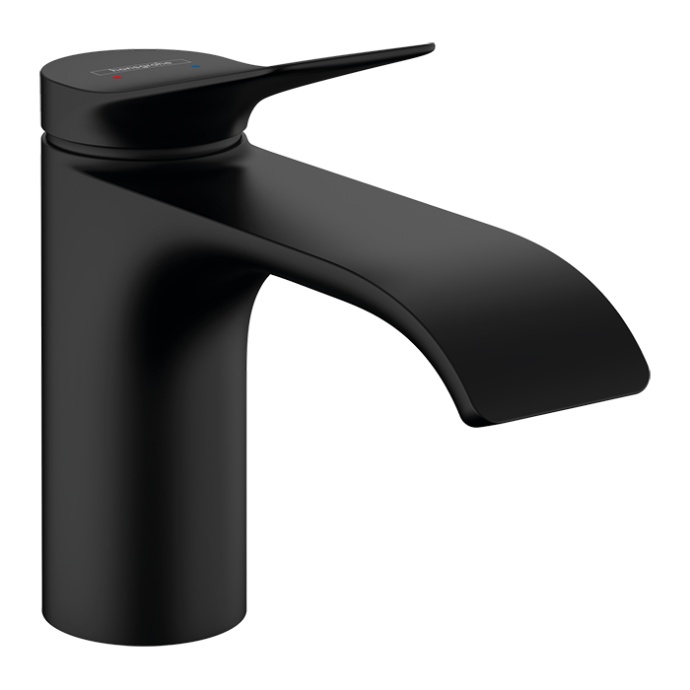 Смеситель для раковины Hansgrohe Vivenis 80 с донным клапаном черный матовый 75010670 - 0