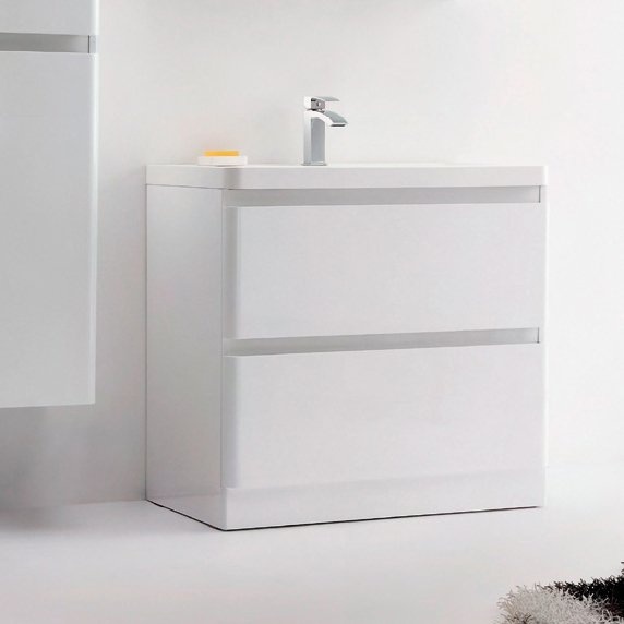 Тумба с раковиной BelBagno Energia-N 80 bianco lucido напольная - 0