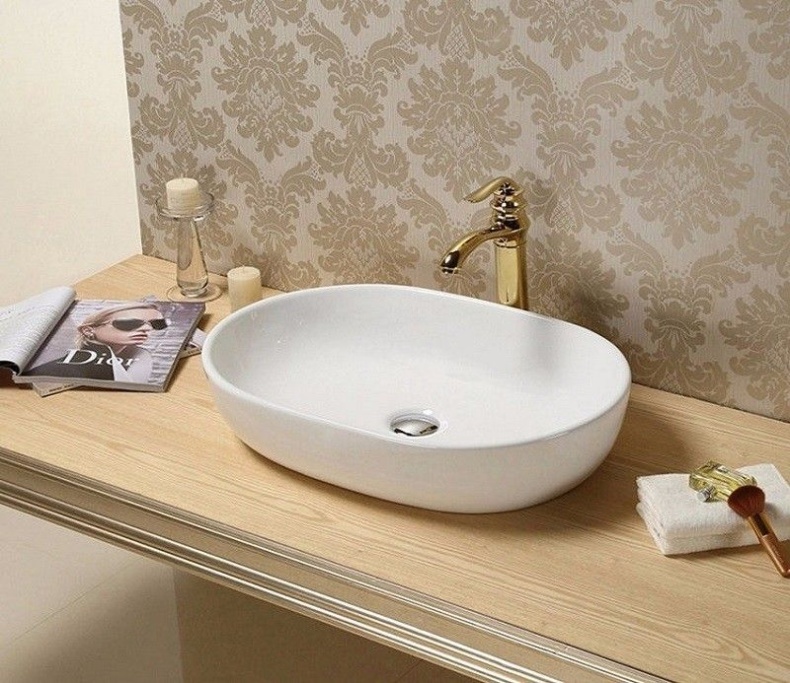 Раковина накладная Ceramalux N белый  9026А - 0