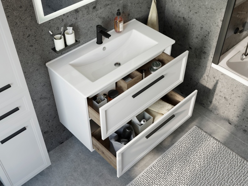 Тумба с раковиной STWORKI Эстерсунд 90 белая матовая 440894 - 3