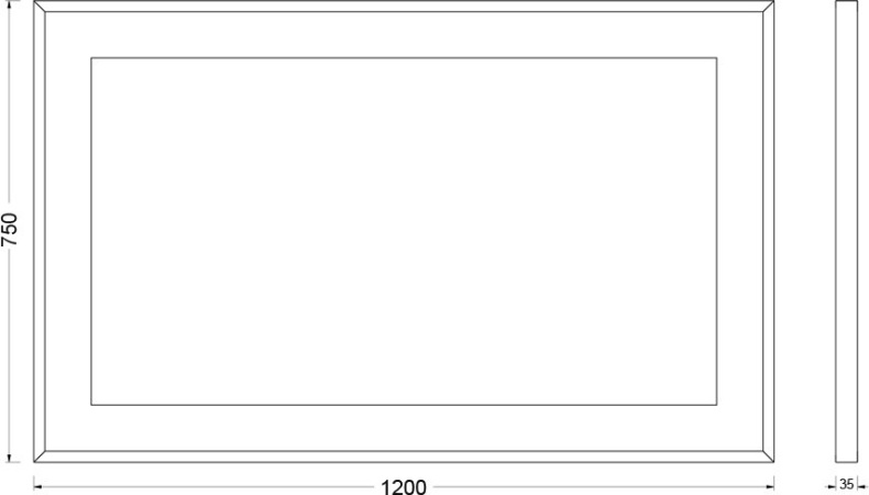 Зеркало в ванную Evoform  120 см  BY 2207 - 2