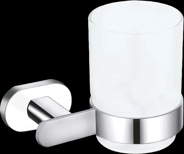 Стакан для зубных щеток Rav Slezak Yukon хром - белый YUA0201CB - 0