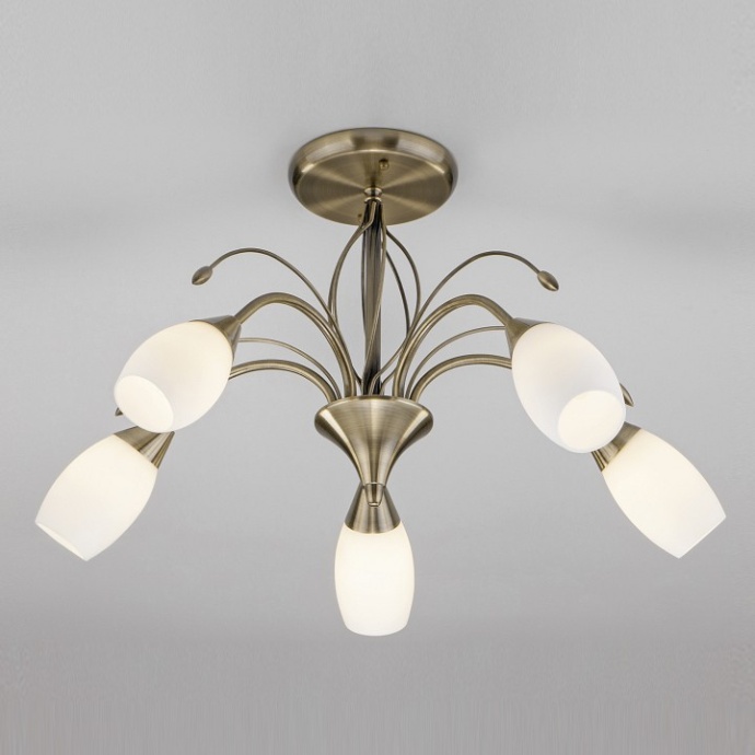 Люстра на штанге Eurosvet Ginevra 30280/5 античная бронза - 0