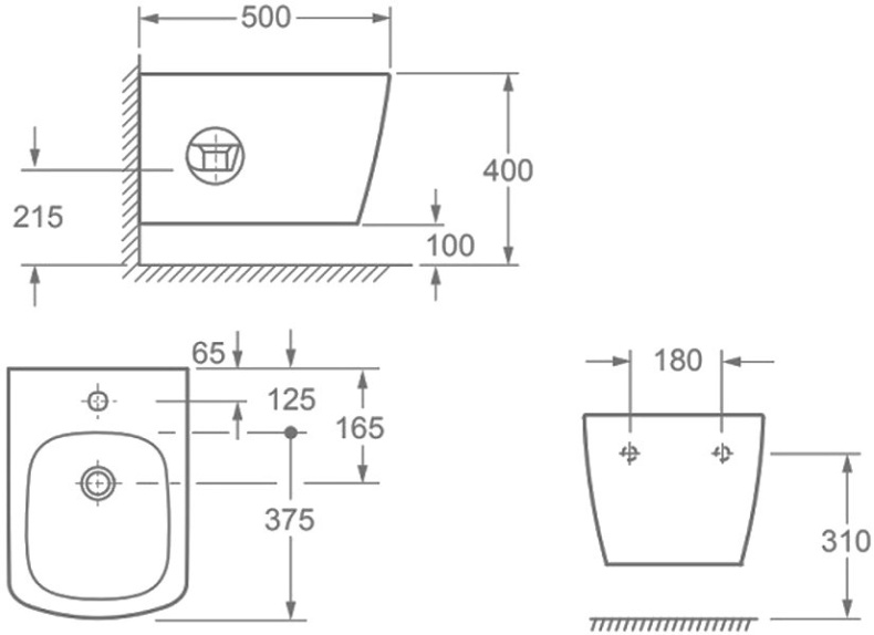 Биде подвесное Allen Brau Liberty 4.33005.20 - 1