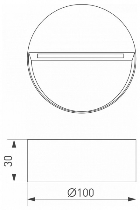 Уличный настенный светодиодный светильник Arlight LGD-Trace-R100-4W Warm3000 029959 - 2