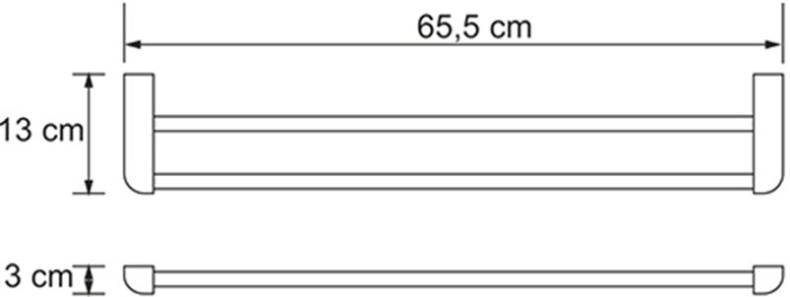 Полотенцедержатель Wasserkraft Kammel K-8340white двойной - 2
