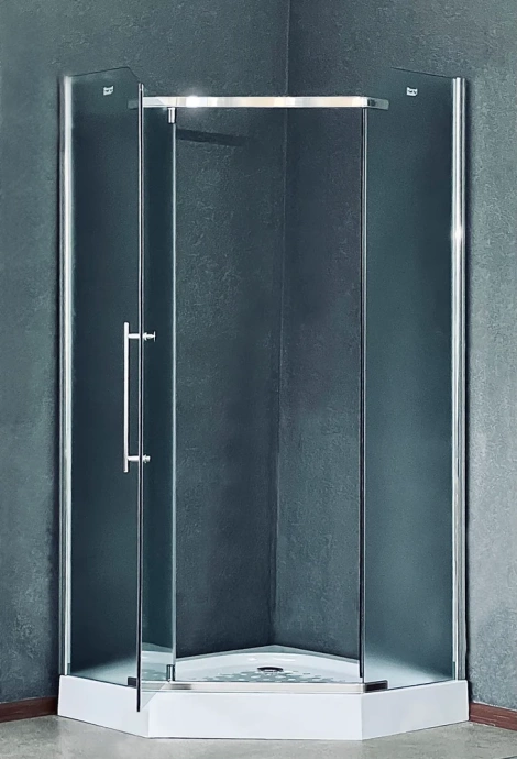 Душевой уголок Royal Bath TR 90х90 профиль хром стекло рифленое  RB90TR-C-CH - 2