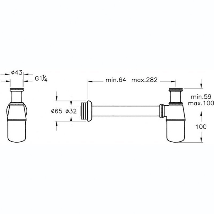 Сифон для раковины VITRA  (A45122EXP) - 1