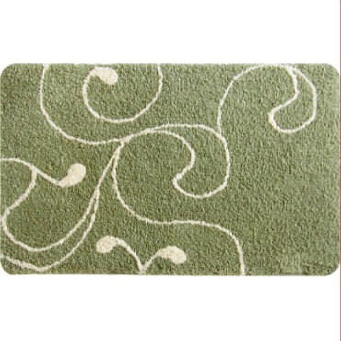 Коврик для ванной комнаты IDDIS Flower Lace 60*90 см микрофибра green  412M690i12 - 0