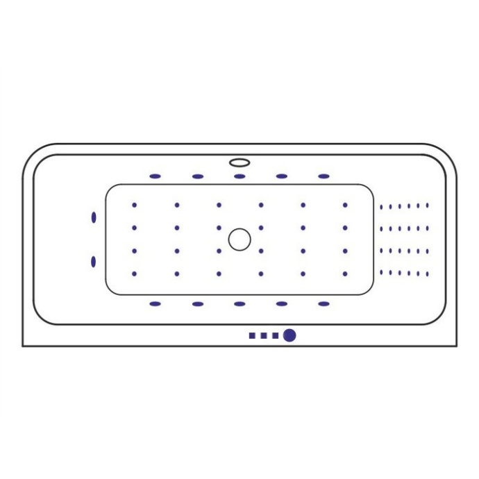 Ванна акриловая Excellent Arana Nano 180х85 с гидромассажем белый - хром WAEX.ARA18.NANO.CR - 7