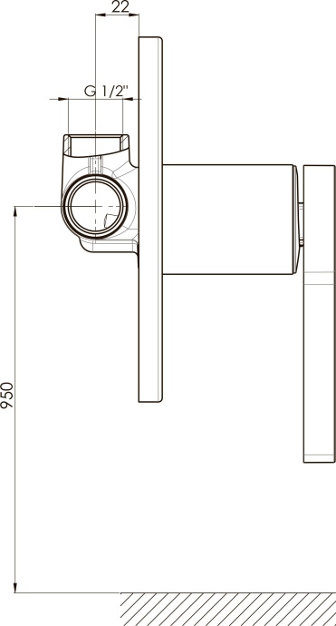 Смеситель GPD Gildo для душа MAD165 - 1