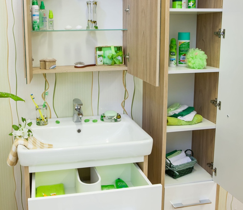 Шкаф-пенал Sanflor Ларго вяз швейцарский, белый R Н0000000029 - 4