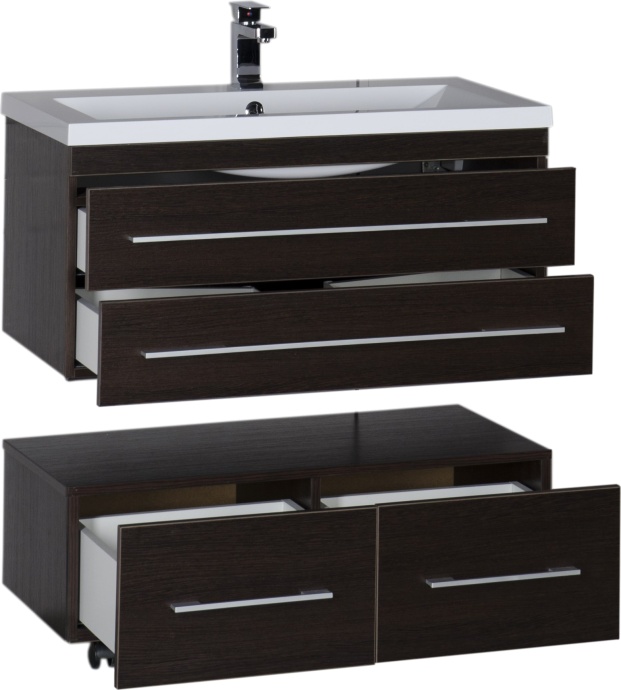 Тумба для комплекта Aquanet Нота 90 венге 00171493 - 9