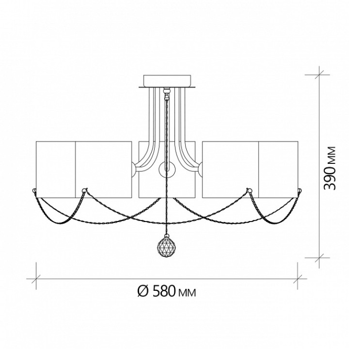 Люстра на штанге Escada Intense 683/5P - 2