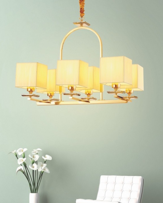 Подвесная люстра LUMINA DECO Liniano LDP 17100-6 GD - 1