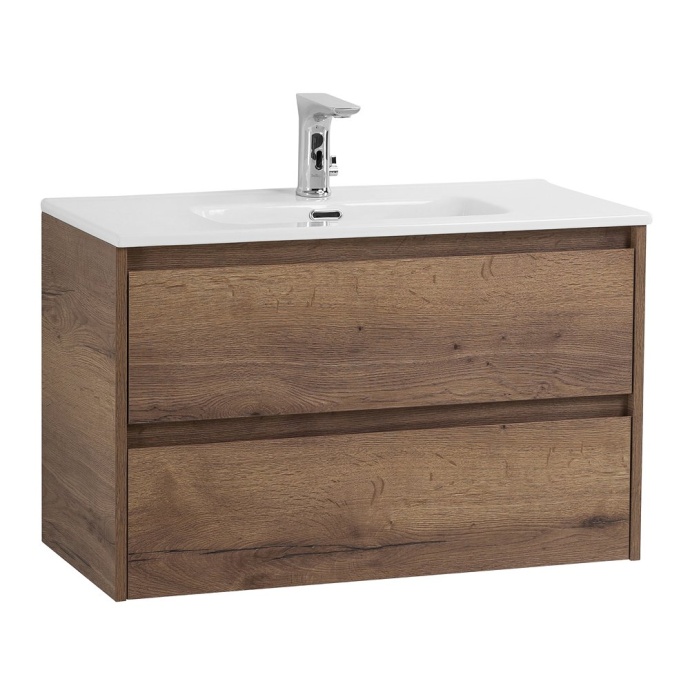 Тумба с раковиной Belbagno Kraft 39 80 темное дерево - 1