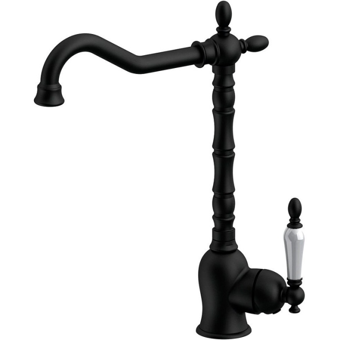 Смеситель для кухни GPD Retro черный матовый MTE180-S - 0