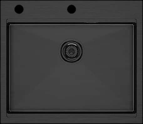 Мойка кухонная Paulmark Brim-Pro 59 темный хром PM705951-GM - 0