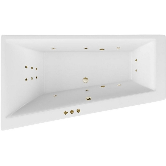 Акриловая ванна Excellent Sfera Slim 170х100 левая белая бронза с гидромассажем WAEX.SFL17S.SMART.BR - 0