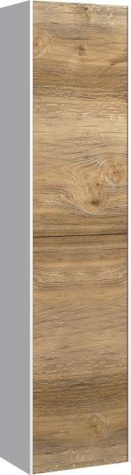 Шкаф-пенал Aqwella 5 stars Mobi 35 белый, дуб балтийский - 0