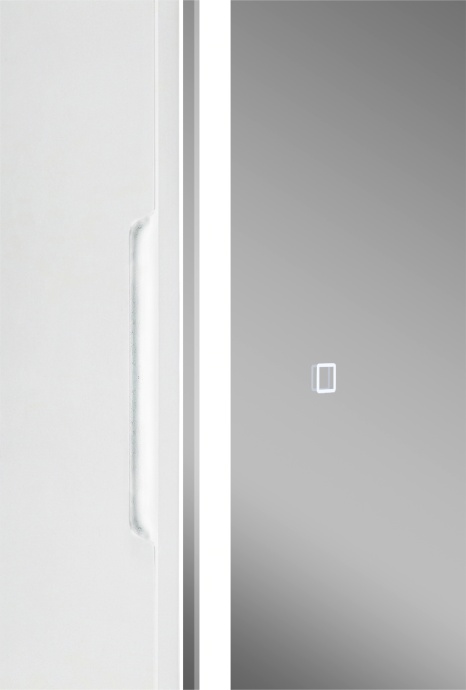 Шкаф-пенал с зеркалом STWORKI Кронборг МВК104 40, с подсветкой, белый - 9