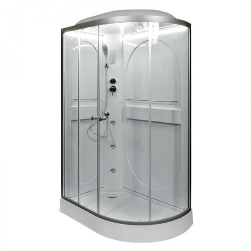 Душевая кабина Deto L 120х80 с гидромассажем, хром  L602LLED+GM - 1