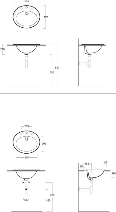 Раковина Simas S52 53 см - 2