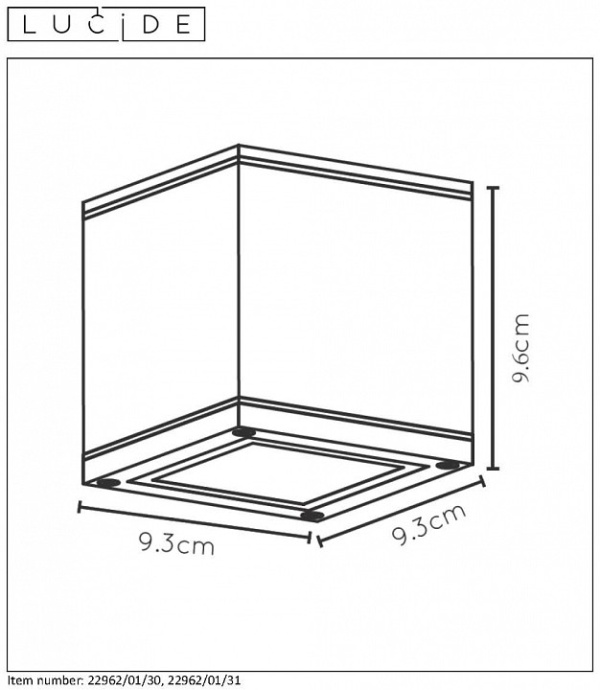 Накладной светильник Lucide Aven 22963/01/31 - 3