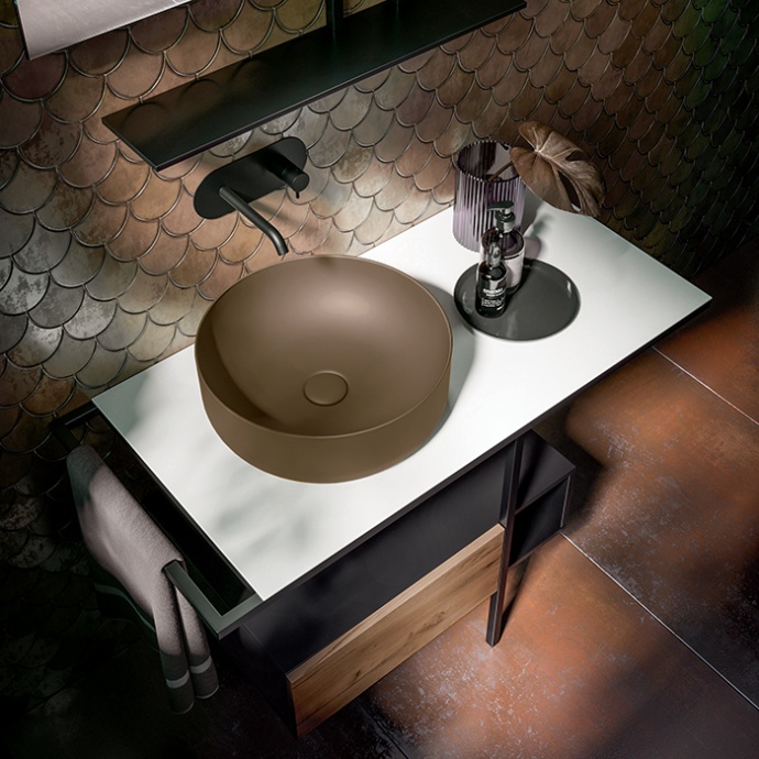 Раковина накладная Kerasan Nolita 40 коричневый матовый  534488 - 1