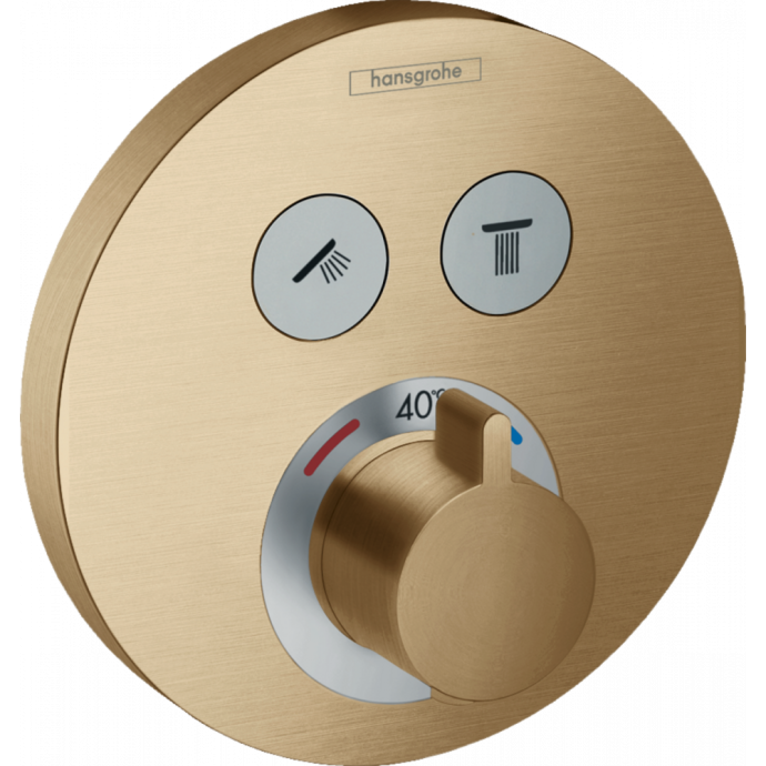 Смеситель для душа Hansgrohe ShowerSelect с термостатом шлифованная бронза 15743140 - 0