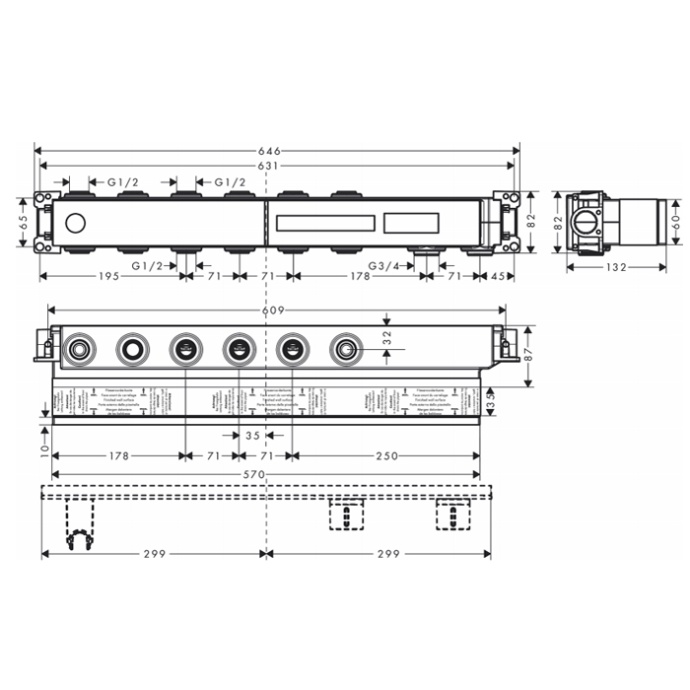 AX Скрытая часть для термостата Select, для 4 потребителей 18312180 - 1