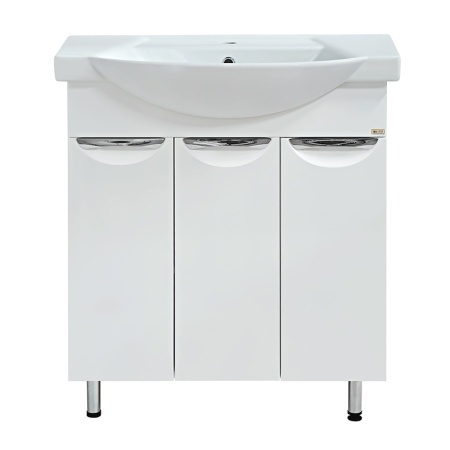 Тумба с раковиной Misty Лаванда 75 белая глянцевая УТ000000882 - 0