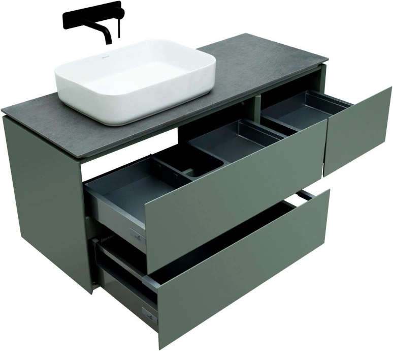 Тумба под раковину Allen Brau Infinity 120 L серо - зеленый матовый 1.21005.CGM - 5