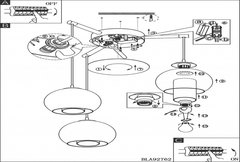 Подвесной светильник Eglo ПРОМО Bolsano 92762 - 1