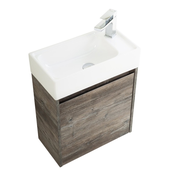 Тумба с раковиной Belbagno Kraft Mini 50 L темное дерево - 3