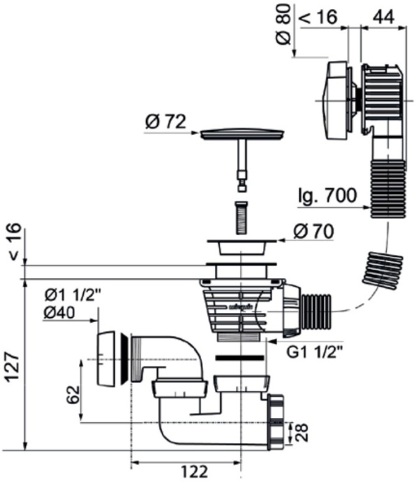 Акриловая ванна Jacob Delafon Bain-Douche Neo 160 L E6D000L-00 - 5