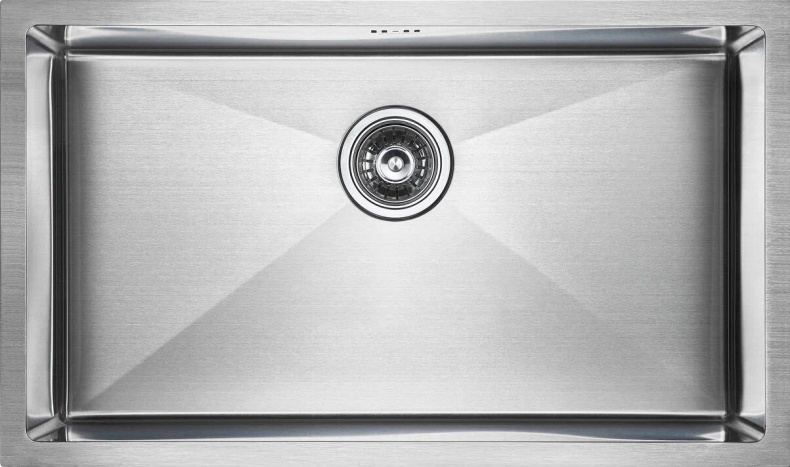 Мойка кухонная Paulmark Valde 74 брашированная сталь PM217444-BS - 0