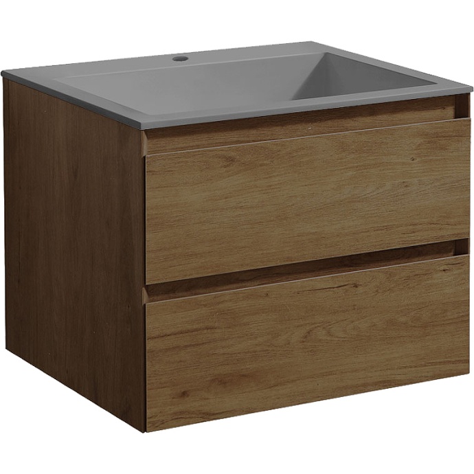 Тумба под раковину Vincea Luka 60 темное дерево VMC-2L600TO - 0