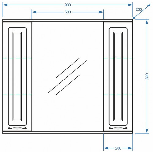 Зеркало-шкаф Stella Polar Кармела 85 с подсветкой белый SP-00001143 - 3