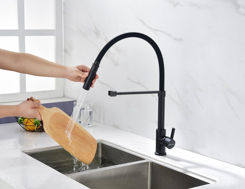 Смеситель для кухни Paulmark Halt темно - серый матовый Ha214021-401 - 4