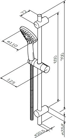 Душевой гарнитур Am.pm Gem  F0190100 - 2