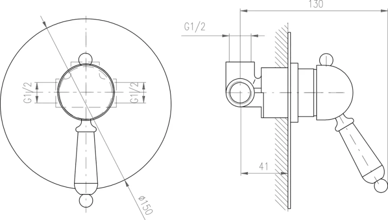 Смеситель для душа Rav Slezak Labe бронза L583SM - 1