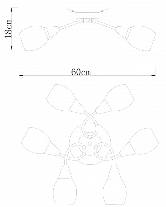 Потолочная люстра Arte Lamp Penny A2701PL-6CC - 1