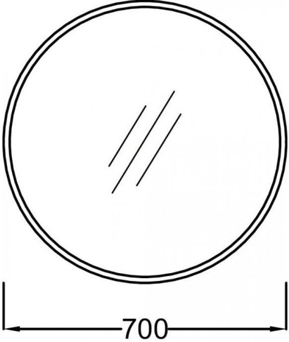 EB1177-GLD ODEON RIVE Круглое зеркало, 70 см - 1