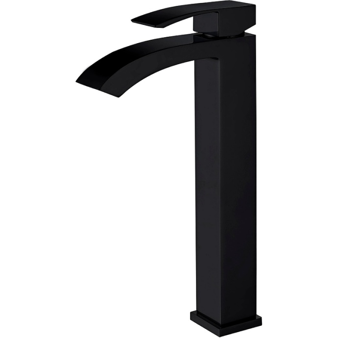 Смеситель для раковины Abber Wasserfall черный, матовый  AF8611B - 0