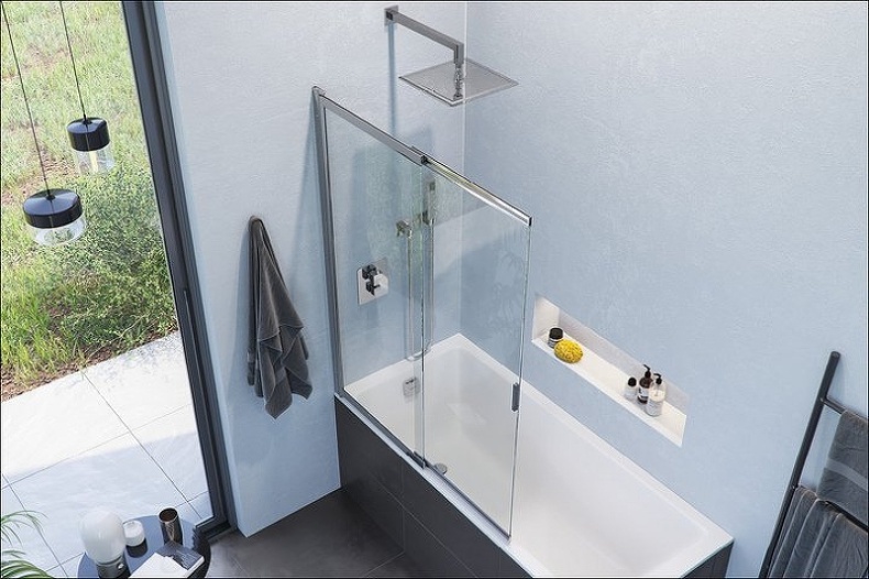 Шторка для ванны Excellent Liner 110 хром KAEX.2920.1100.LP - 1