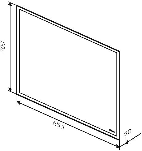 Зеркало AM.PM Gem 65 подсветка по периметру M91AMOX0651WG - 5